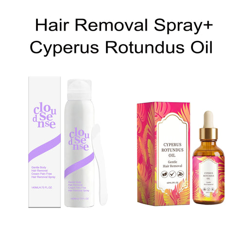 Painless Hair Removal Spray+Cyperus Rotundus Care Oil Fast Acting